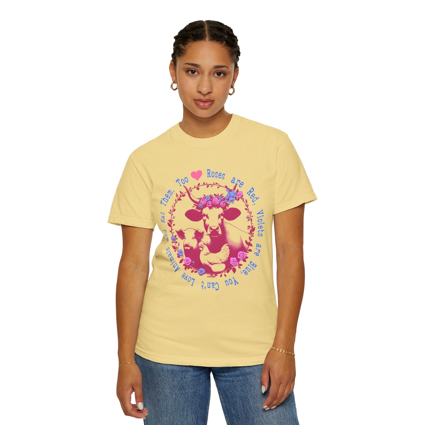 Roses are Red Vegan T-shirt in Bright Colors {Unisex}