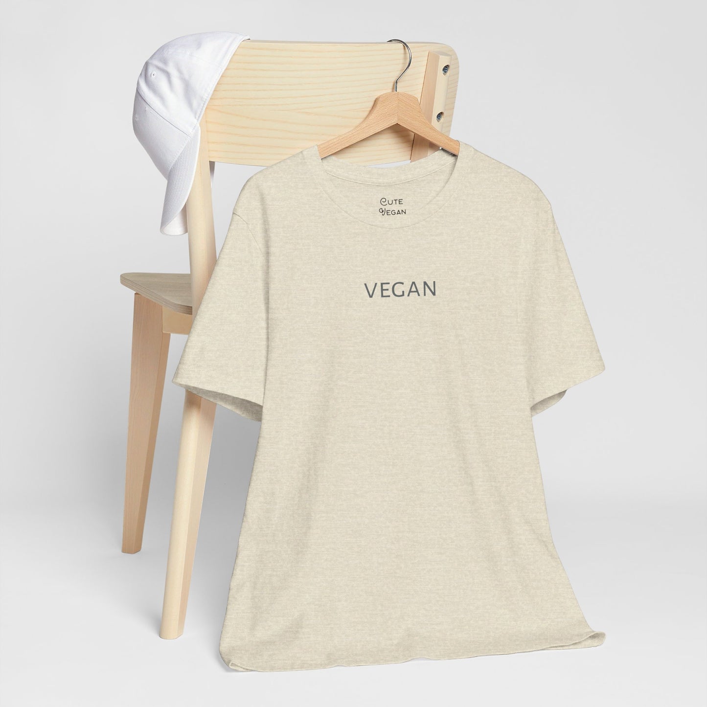 Simple Vegan Tee Shirt in Light Colors | Unisex | Sustainable T Shirt | Ethical
