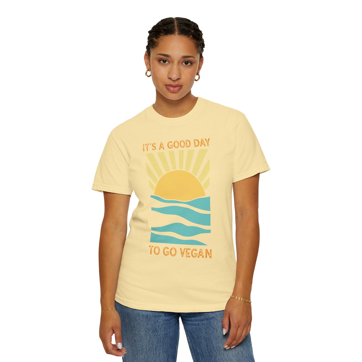 It's a Good Day to Go Vegan Tee Shirt in Light Colors {Unisex}
