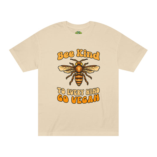Bee Kind to Every Kind Go Vegan T-Shirt in Sand or Black {Unisex, Men's}