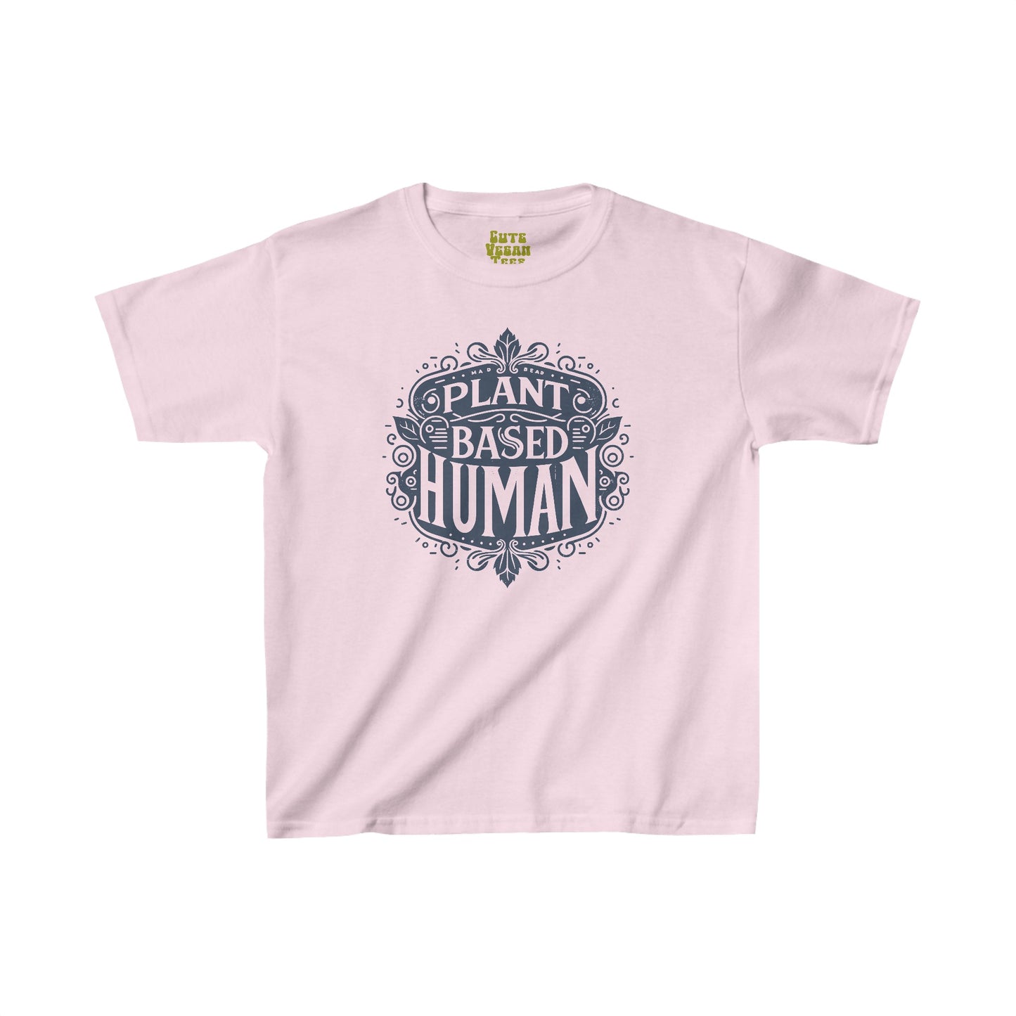 Plant Based Human Vegan Tee Shirt in Light Colors {Kids, Unisex}