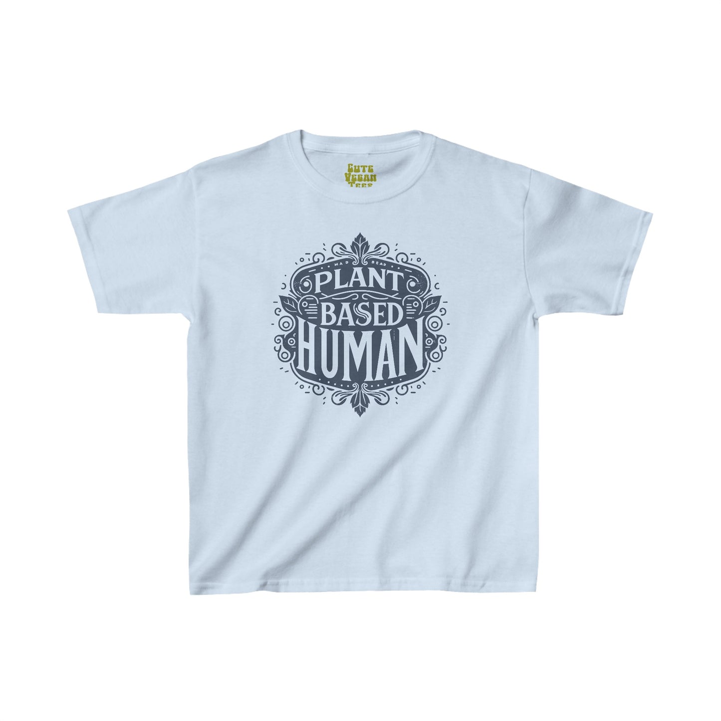 Plant Based Human Vegan Tee Shirt in Light Colors {Kids, Unisex}