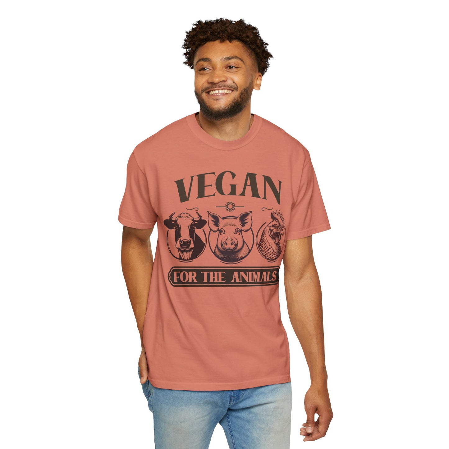 Vegan for the Animals Tee Shirt in Dark Colors {Unisex}