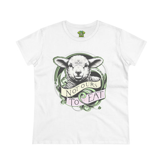Not Ours to Eat Lamb Tee Shirt in White {Women's}