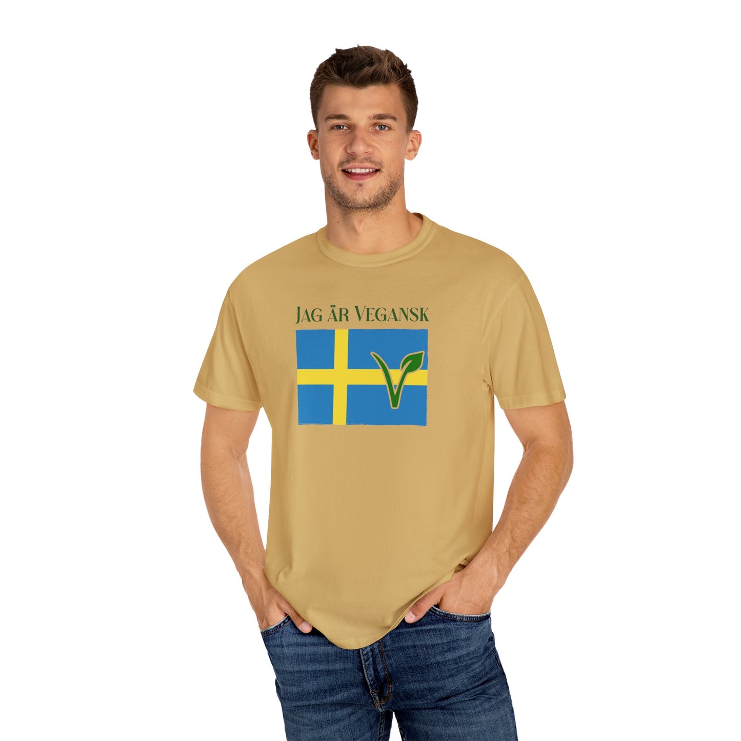 Jag är Vegansk Swedish Vegan Tee Shirt in Light and Tropical Colors {Unisex}