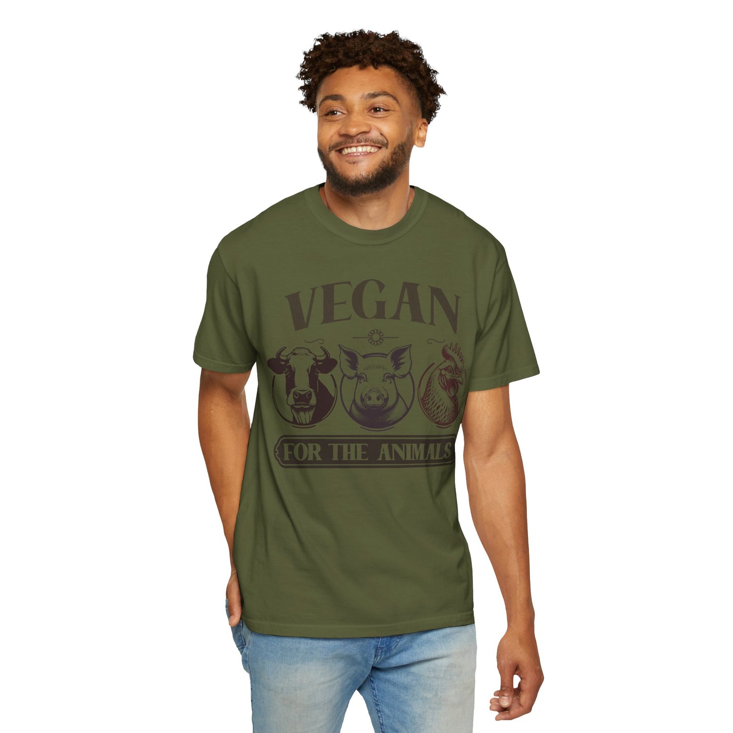 Vegan for the Animals Tee Shirt in Dark Colors {Unisex}