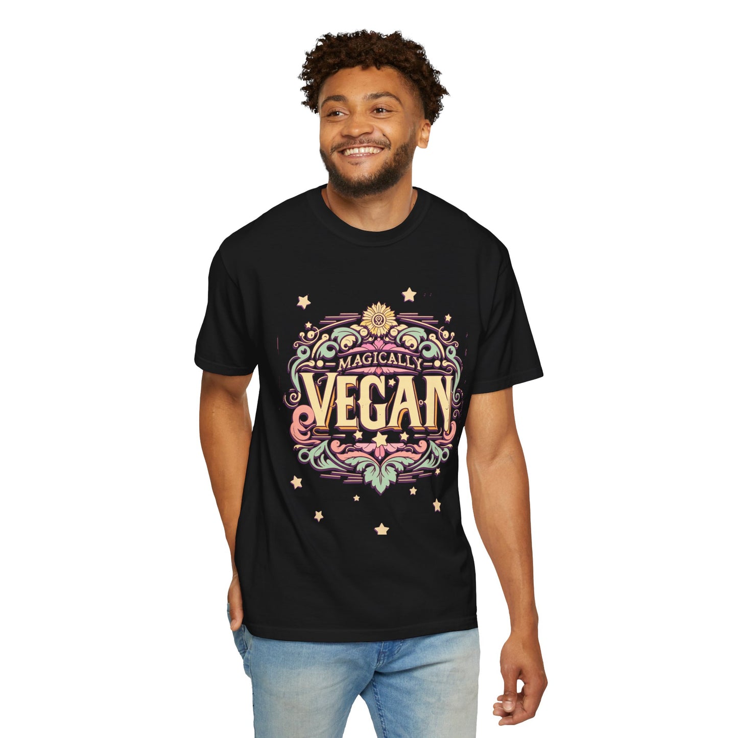 Magically Vegan Cotton Tee in Dark Colors {Unisex}