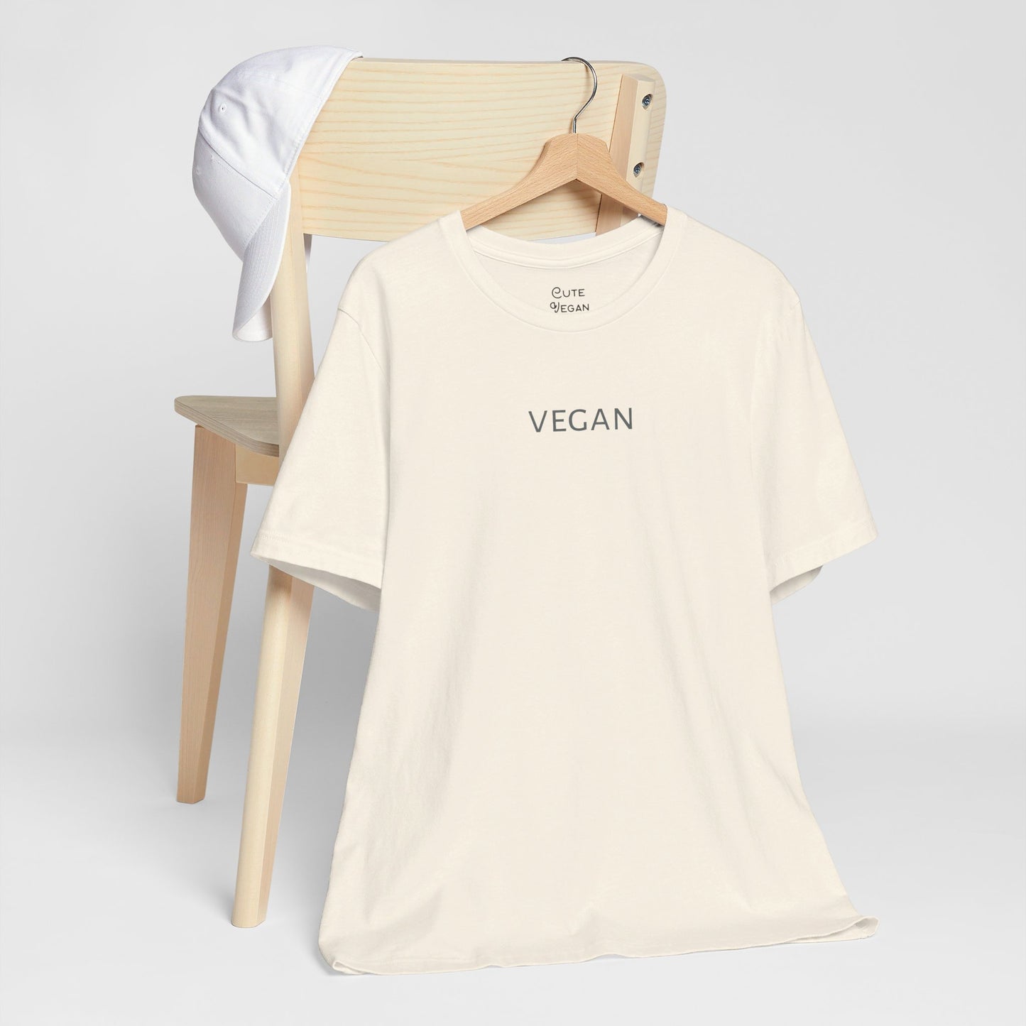Simple Vegan Tee Shirt in Light Colors | Unisex | Sustainable T Shirt | Ethical