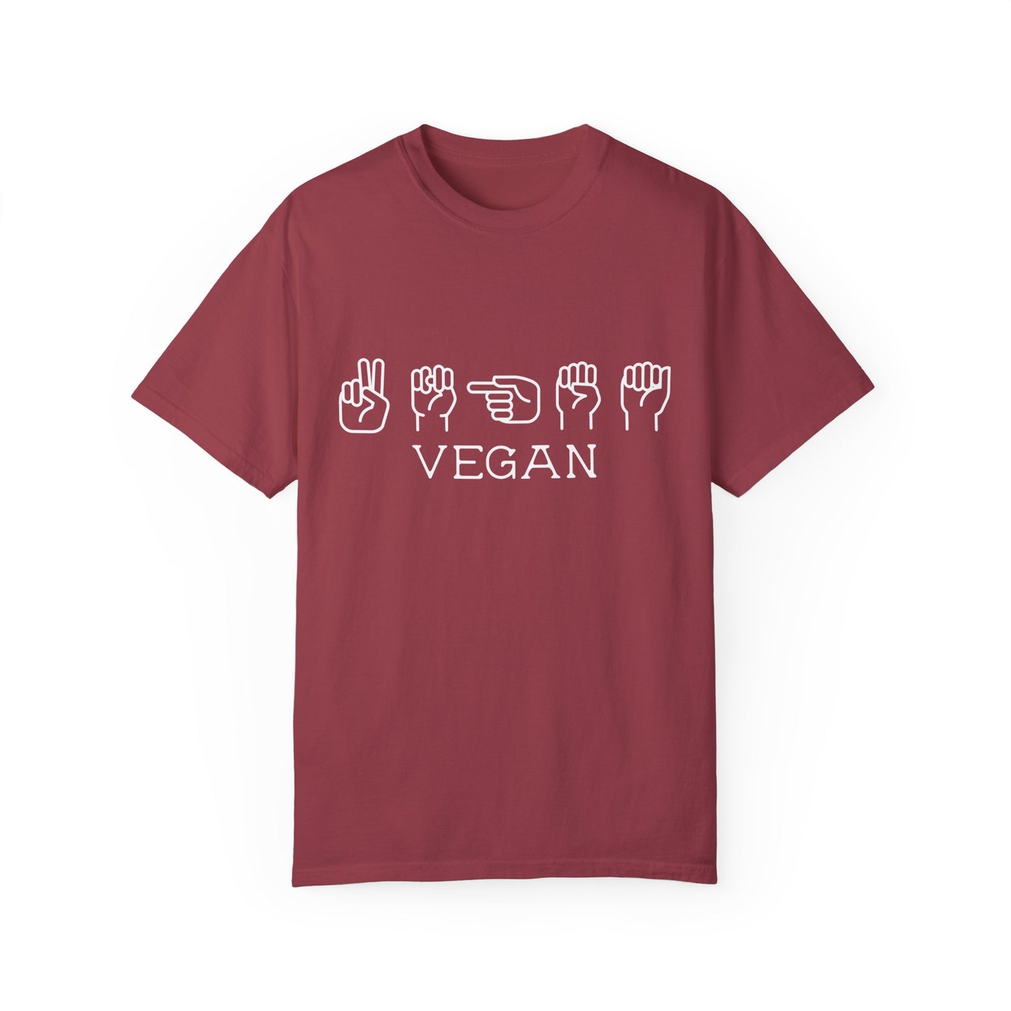 Vegan American Sign Language Tee Shirt in Dark Colors {Unisex}