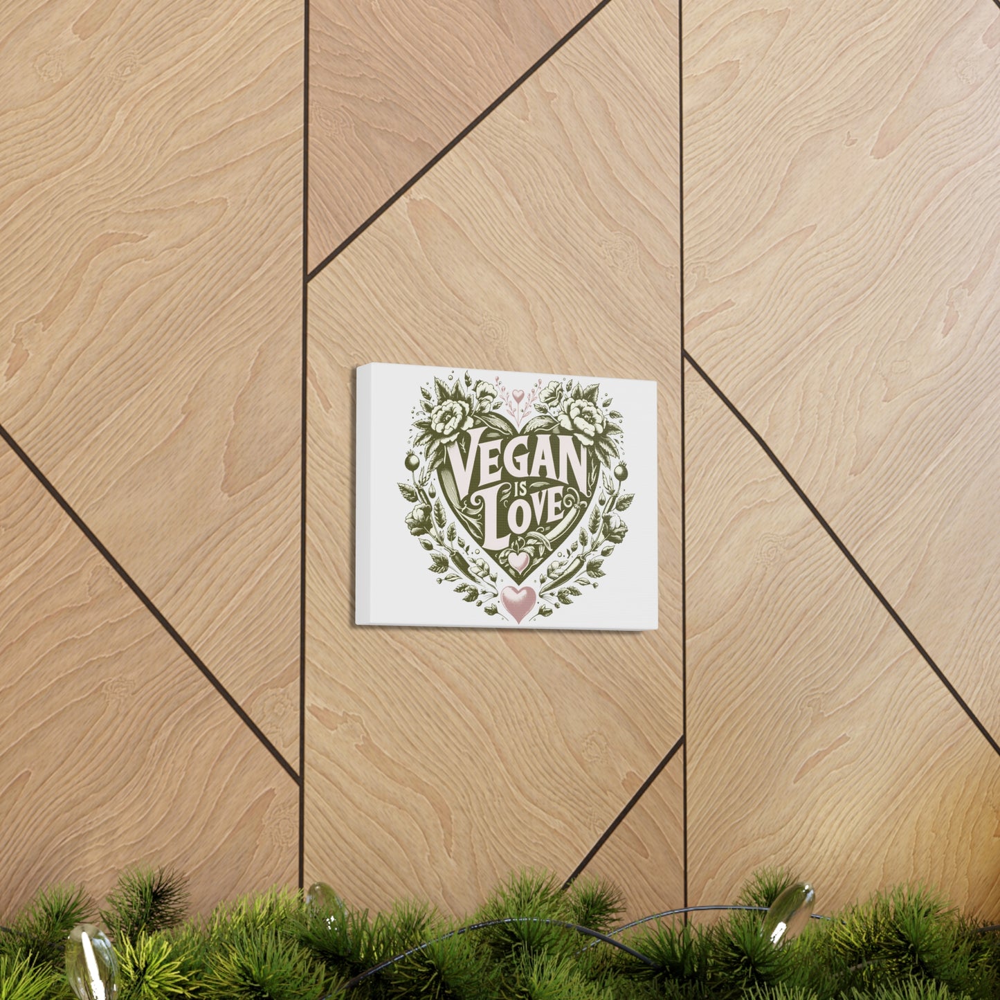 Vegan is Love Canvas Print 10 x 8