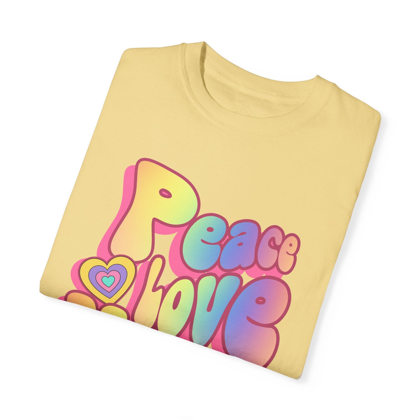 Peace Love Vegan Garment-Dyed Cotton T-shirt {Unisex}