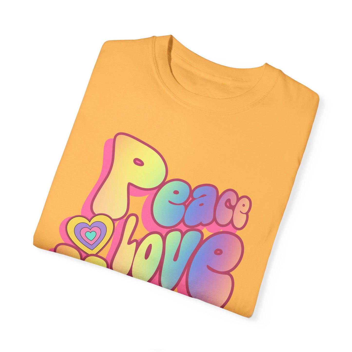 Peace Love Vegan Garment-Dyed Cotton T-shirt {Unisex}