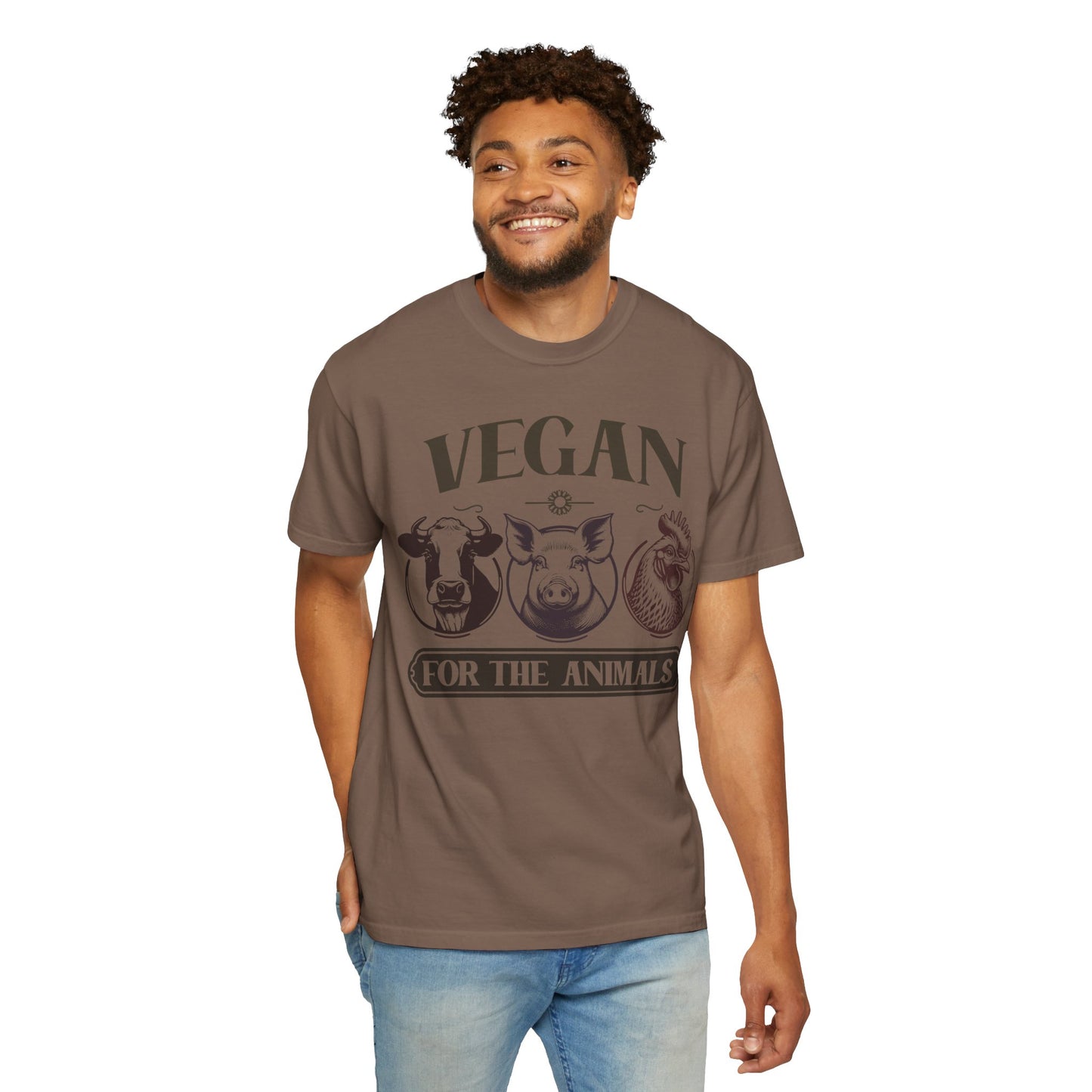 Vegan for the Animals Tee Shirt in Dark Colors {Unisex}
