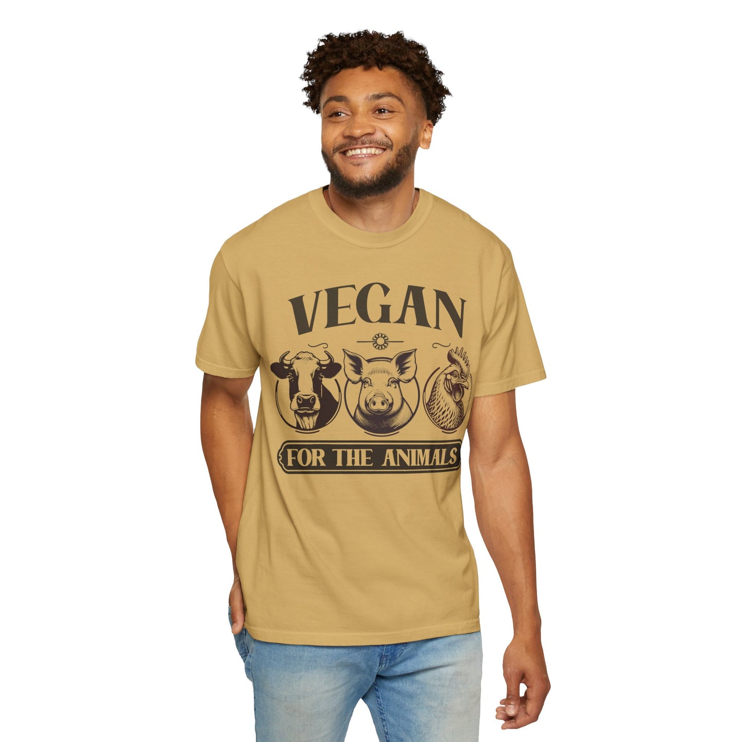 Vegan for the Animals Tee Shirt in Dark Colors {Unisex}