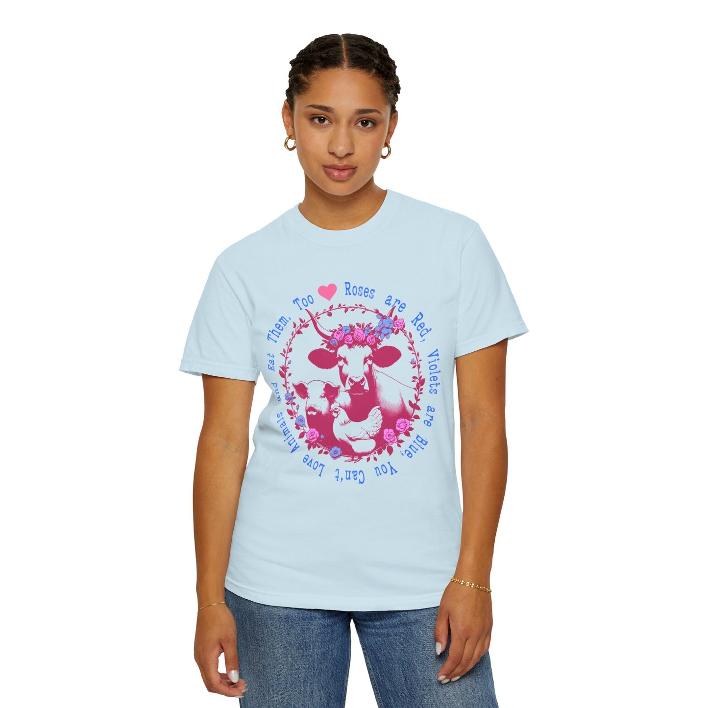 Roses are Red Vegan T-shirt in Bright Colors {Unisex}