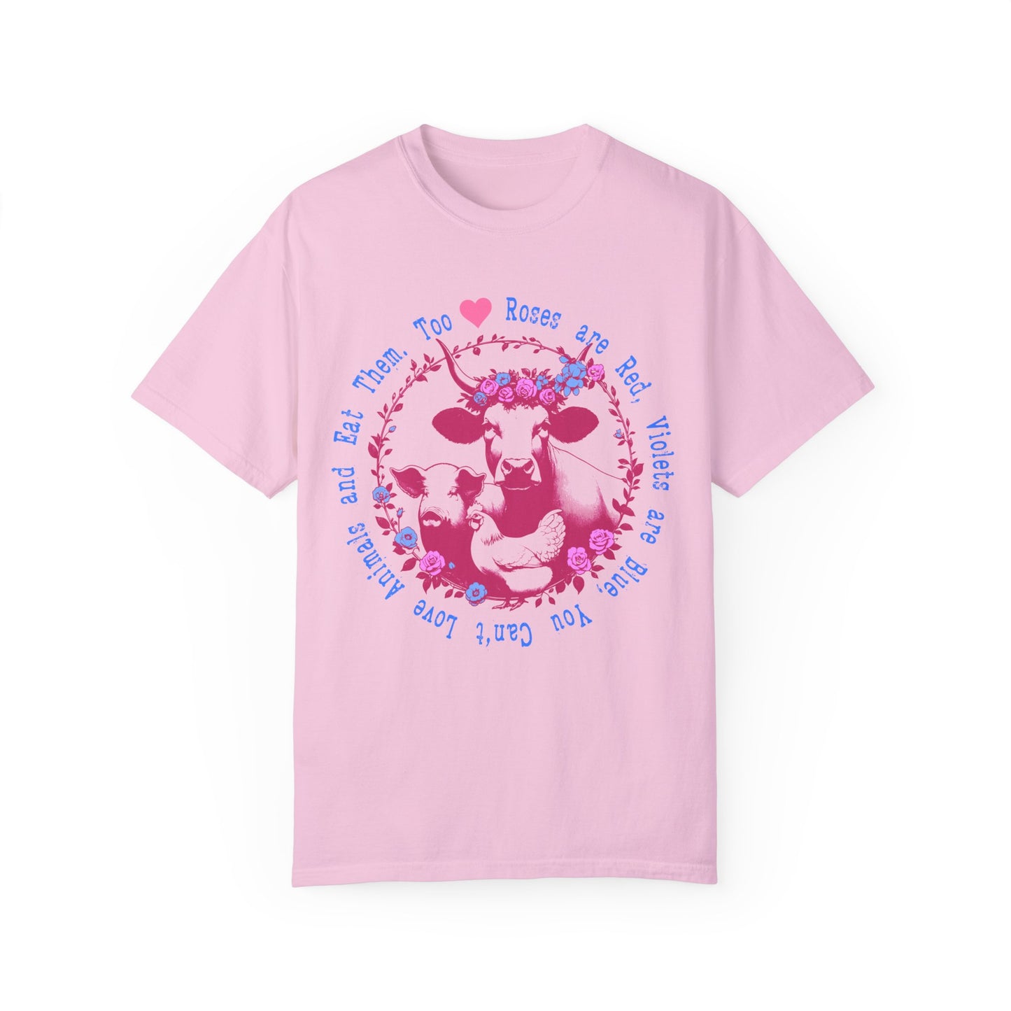 Roses are Red Vegan T-shirt in Bright Colors {Unisex}