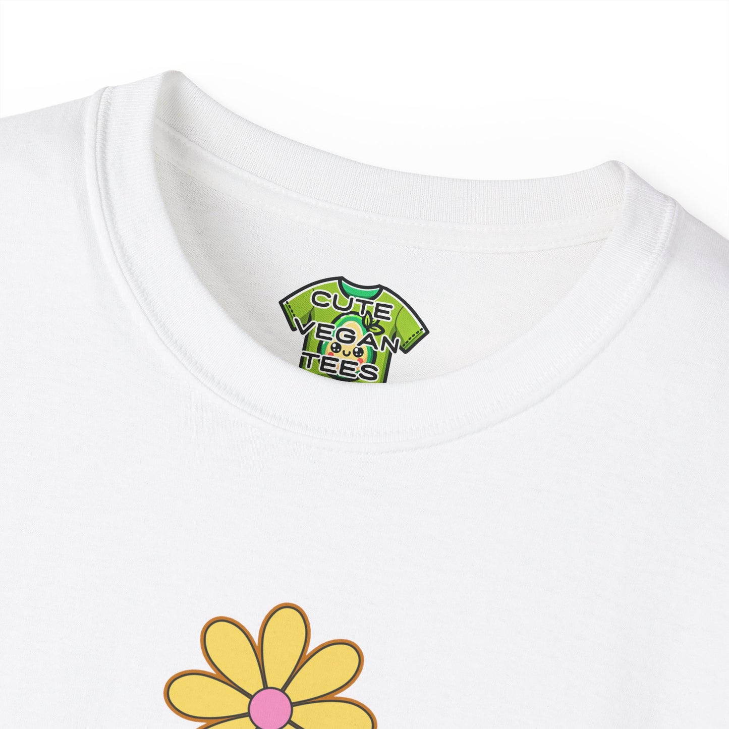 Groovy Vegan T-Shirt {White, Unisex}
