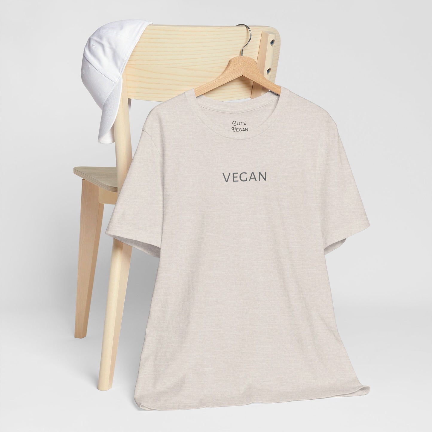 Simple Vegan Tee Shirt in Light Colors | Unisex | Sustainable T Shirt | Ethical