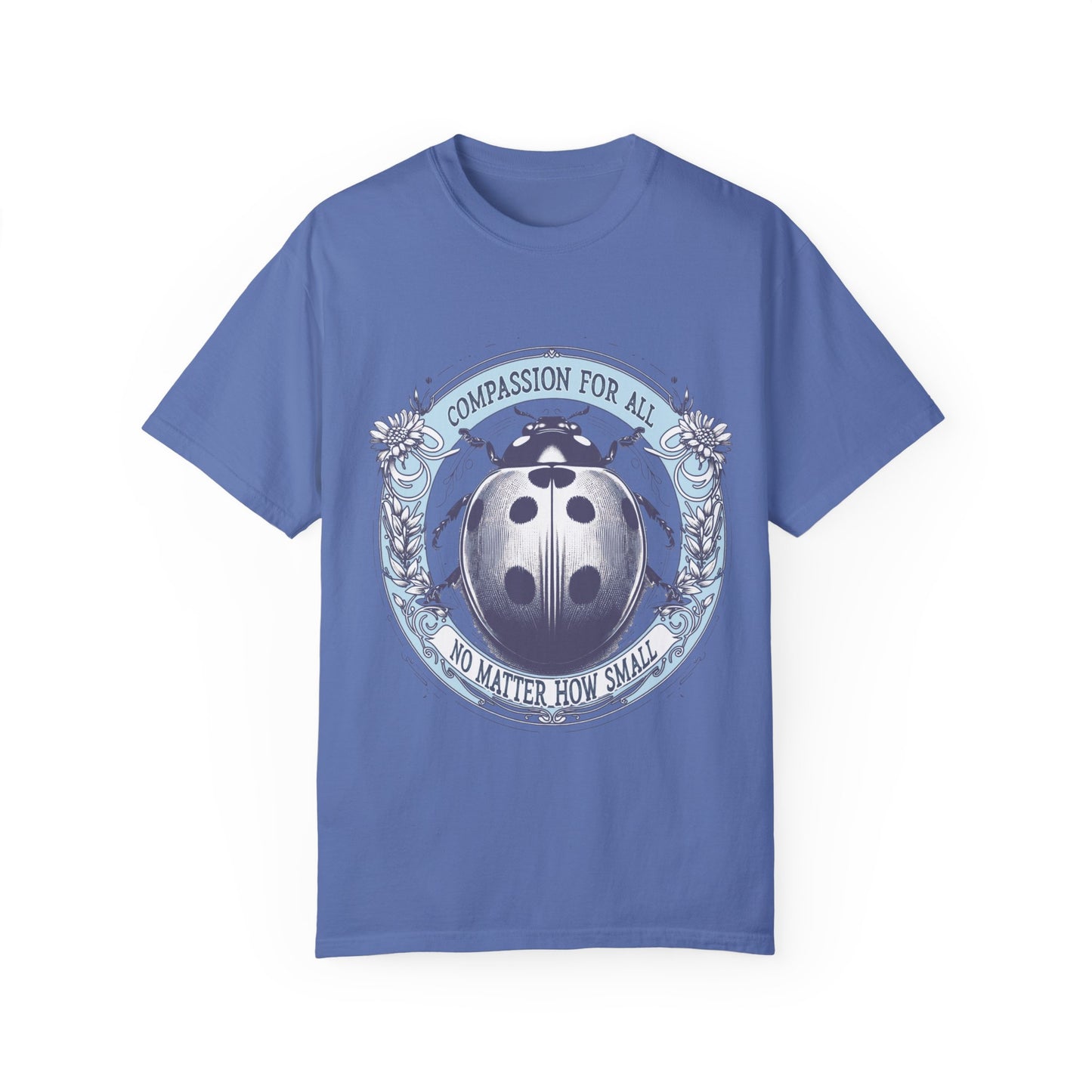 Compassion for All No Matter How Small Tee In White and Blues {Unisex}