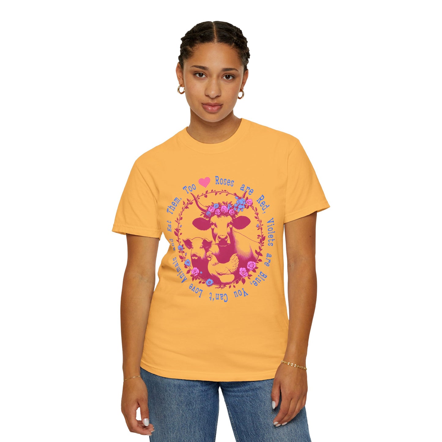 Roses are Red Vegan T-shirt in Bright Colors {Unisex}