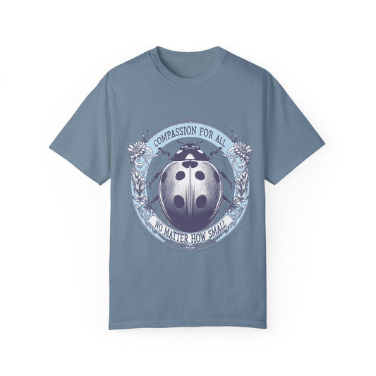 Compassion for All No Matter How Small Tee In White and Blues {Unisex}