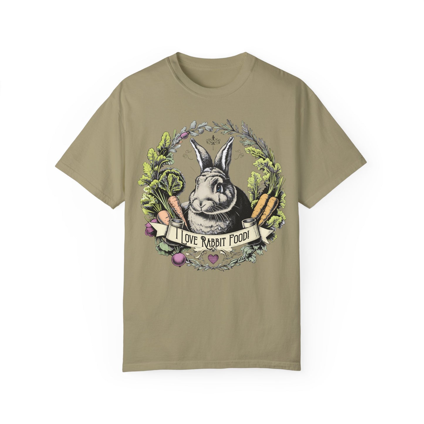 I Love Rabbit Food Vegan Tee Shirt in 4 Colors {Unisex}