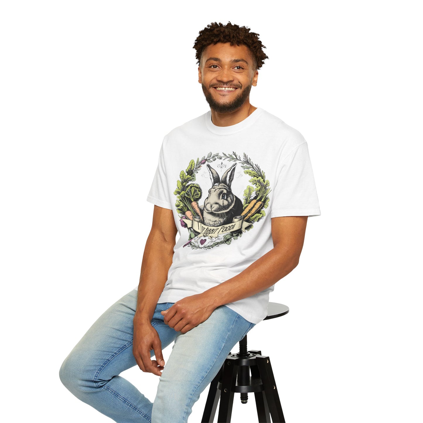 I Love Rabbit Food Vegan Tee Shirt in 4 Colors {Unisex}