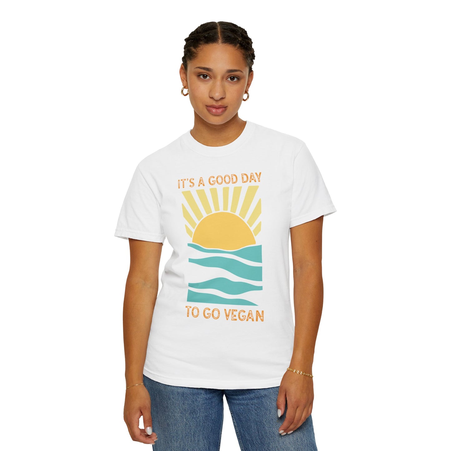 It's a Good Day to Go Vegan Tee Shirt in Light Colors {Unisex}