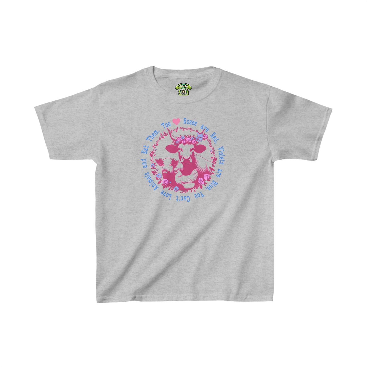 Roses are Red Vegan T-Shirt for Kids {Unisex}