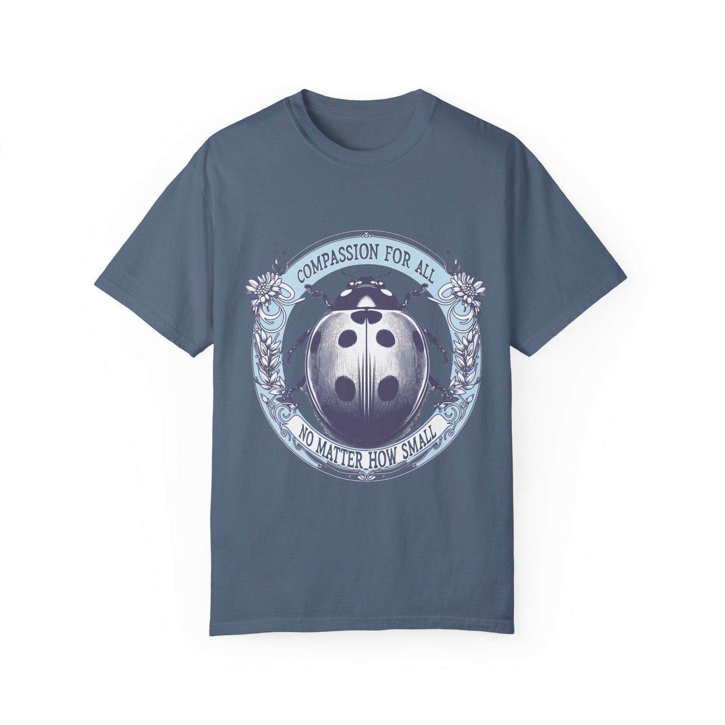Compassion for All No Matter How Small Tee In White and Blues {Unisex}