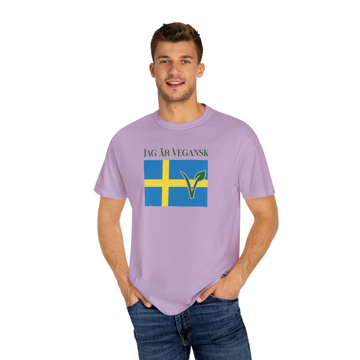 Jag är Vegansk Swedish Vegan Tee Shirt in Light and Tropical Colors {Unisex}