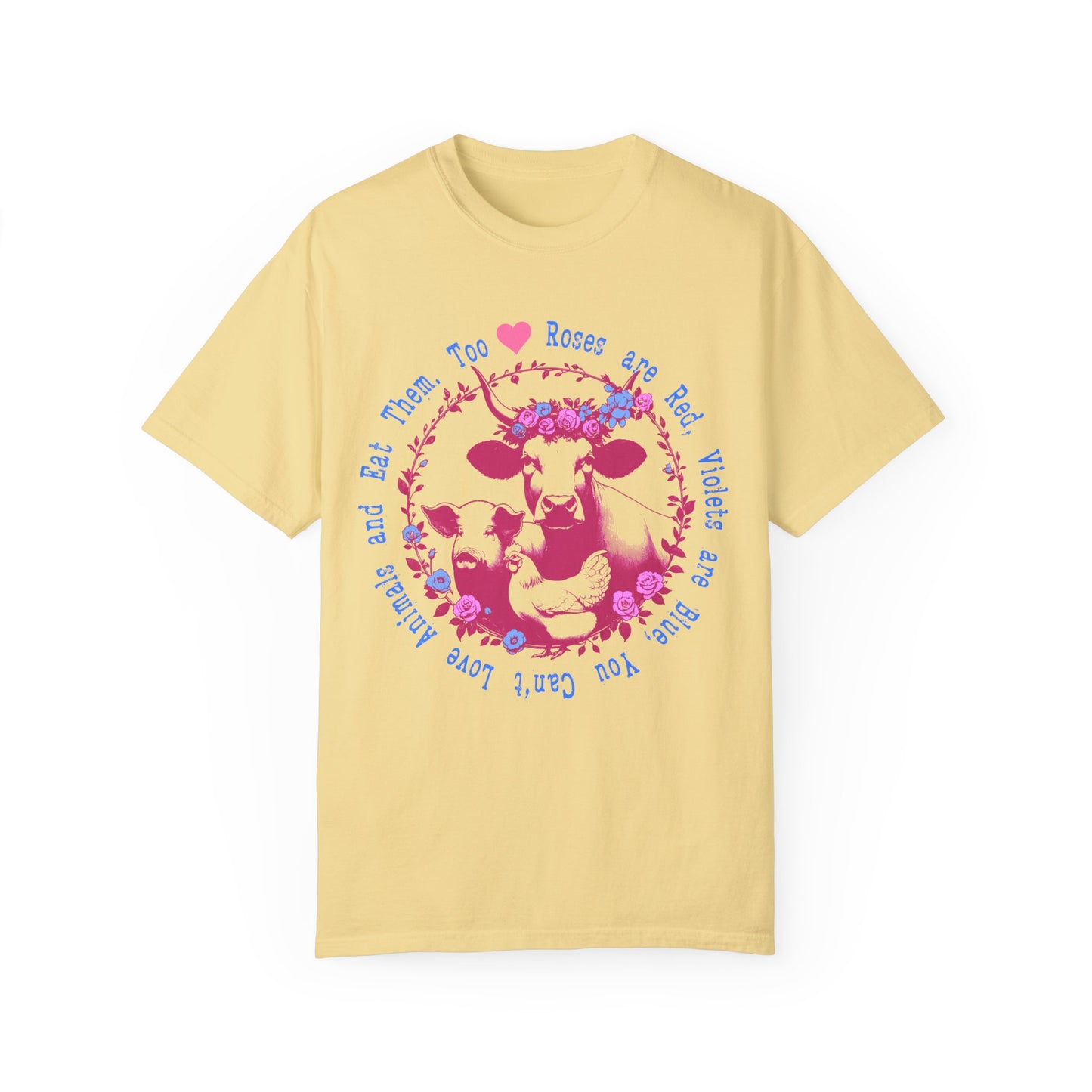 Roses are Red Vegan T-shirt in Bright Colors {Unisex}