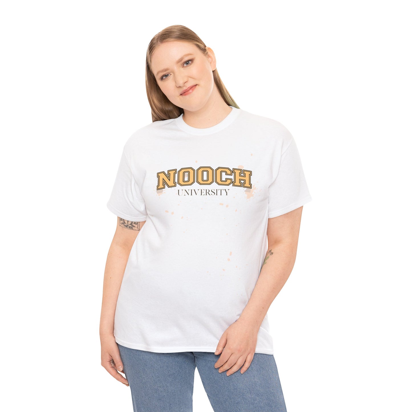 Nooch University Cotton Tee in White {Unisex}