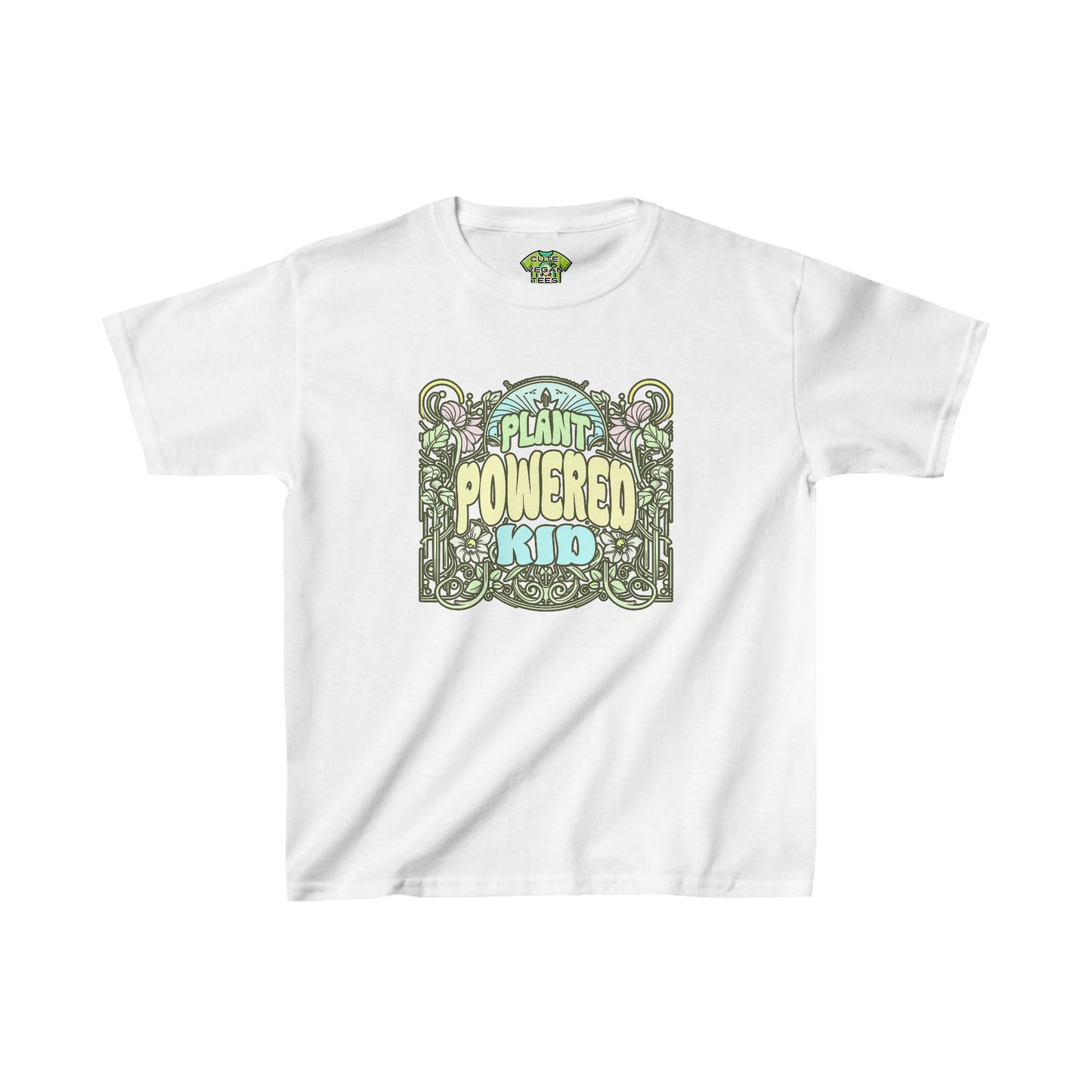 Plant Powered Kid T Shirt in White {Kids Unisex}
