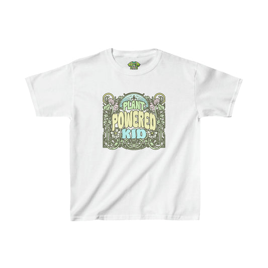 Plant Powered Kid T Shirt in White {Kids Unisex}