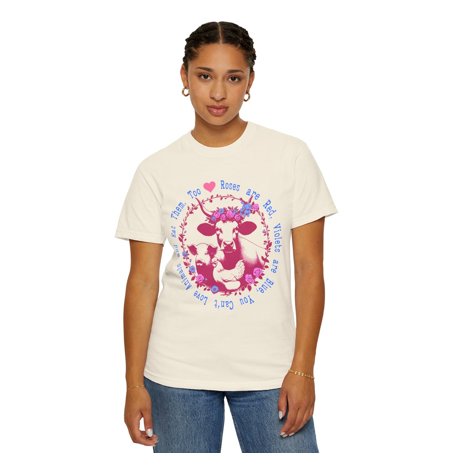 Roses are Red Vegan T-shirt in Bright Colors {Unisex}