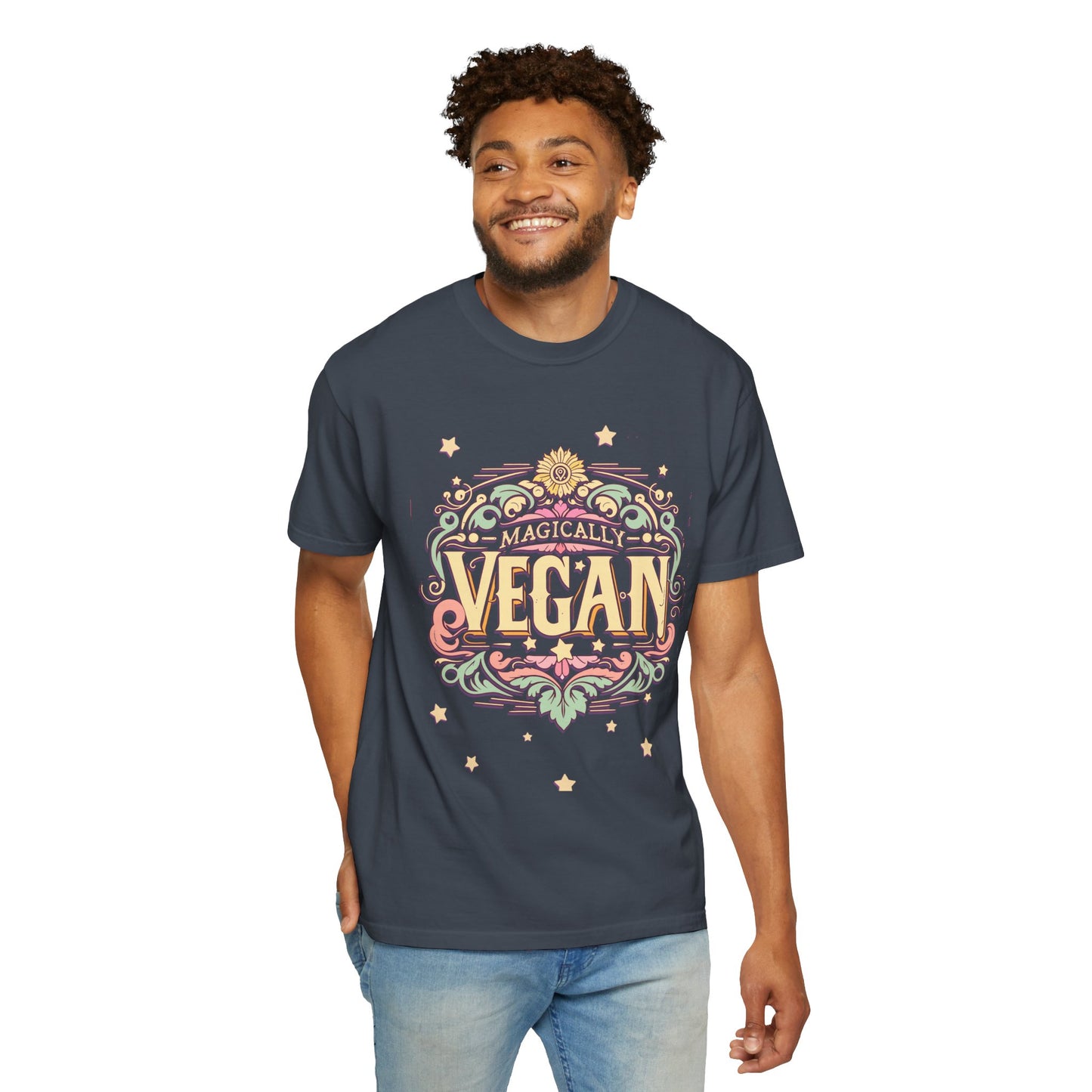 Magically Vegan Cotton Tee in Dark Colors {Unisex}