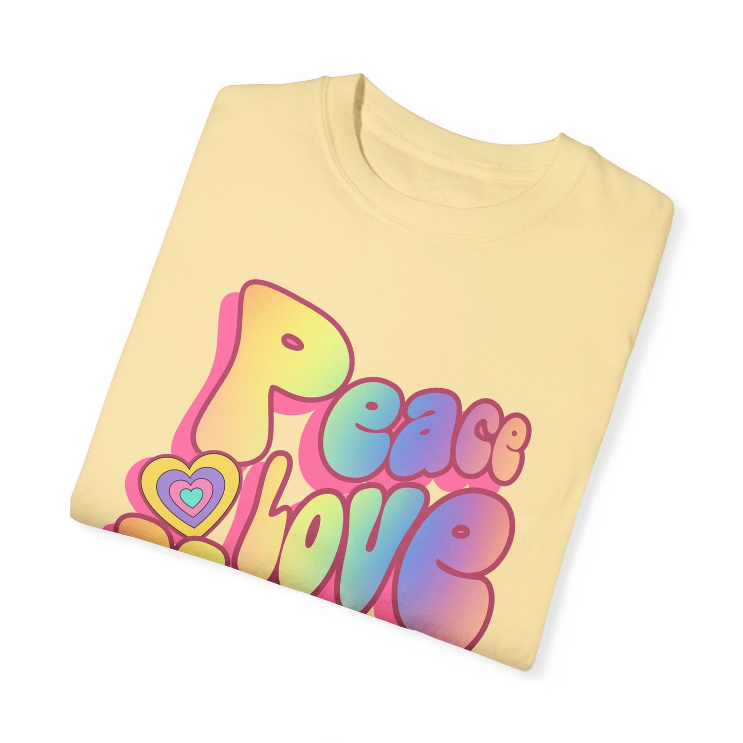 Peace Love Vegan Garment-Dyed Cotton T-shirt {Unisex}