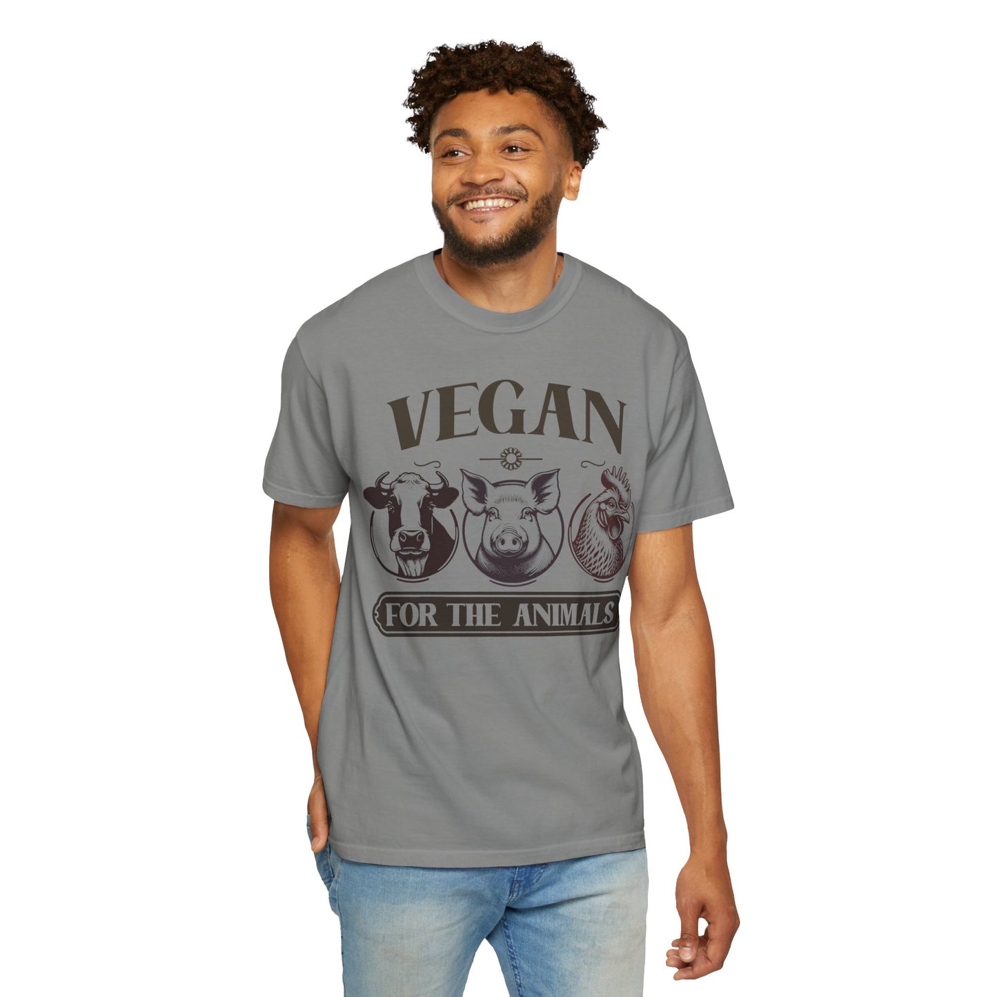 Vegan for the Animals Tee Shirt in Dark Colors {Unisex}