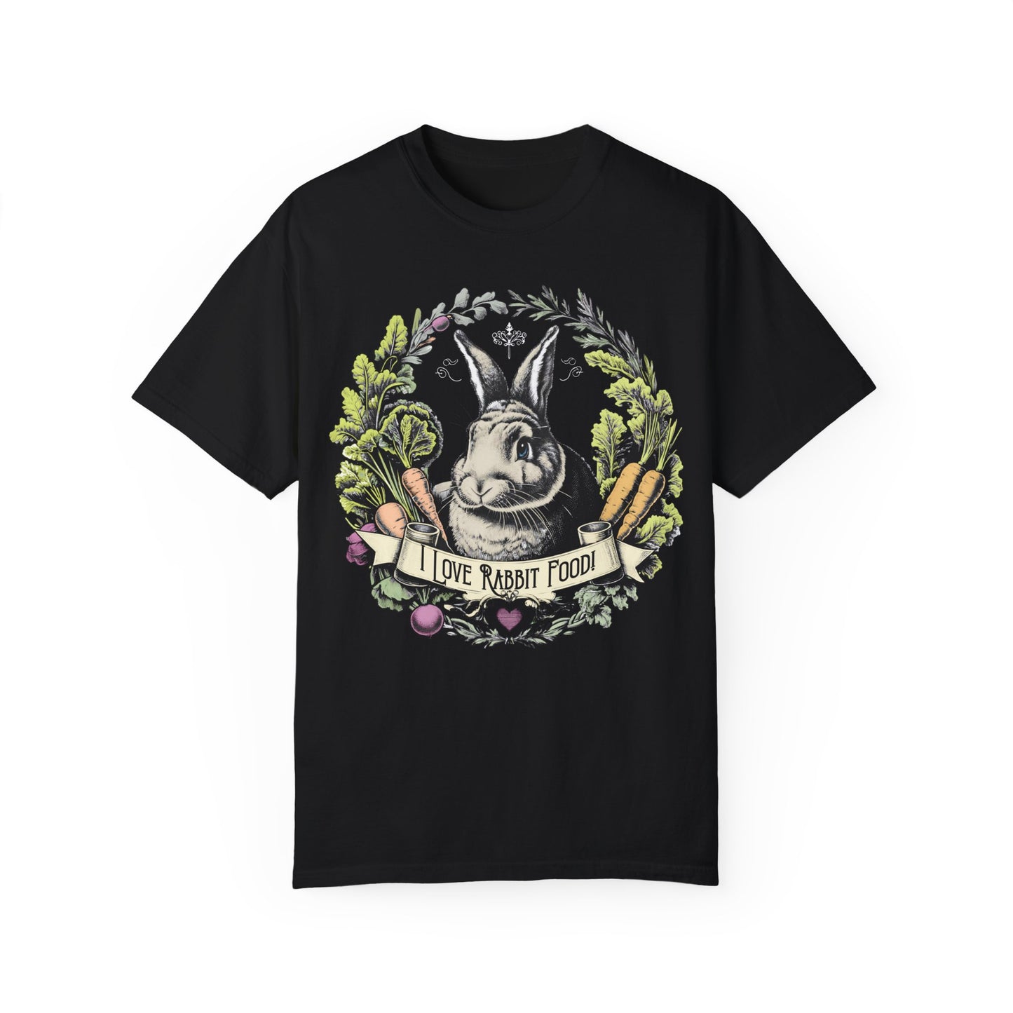 I Love Rabbit Food Vegan Tee Shirt in 4 Colors {Unisex}