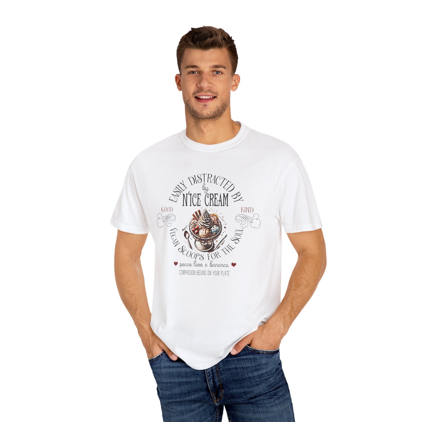 Easily Distracted by N'Ice Cream Vegan Tee Shirt {Unisex}