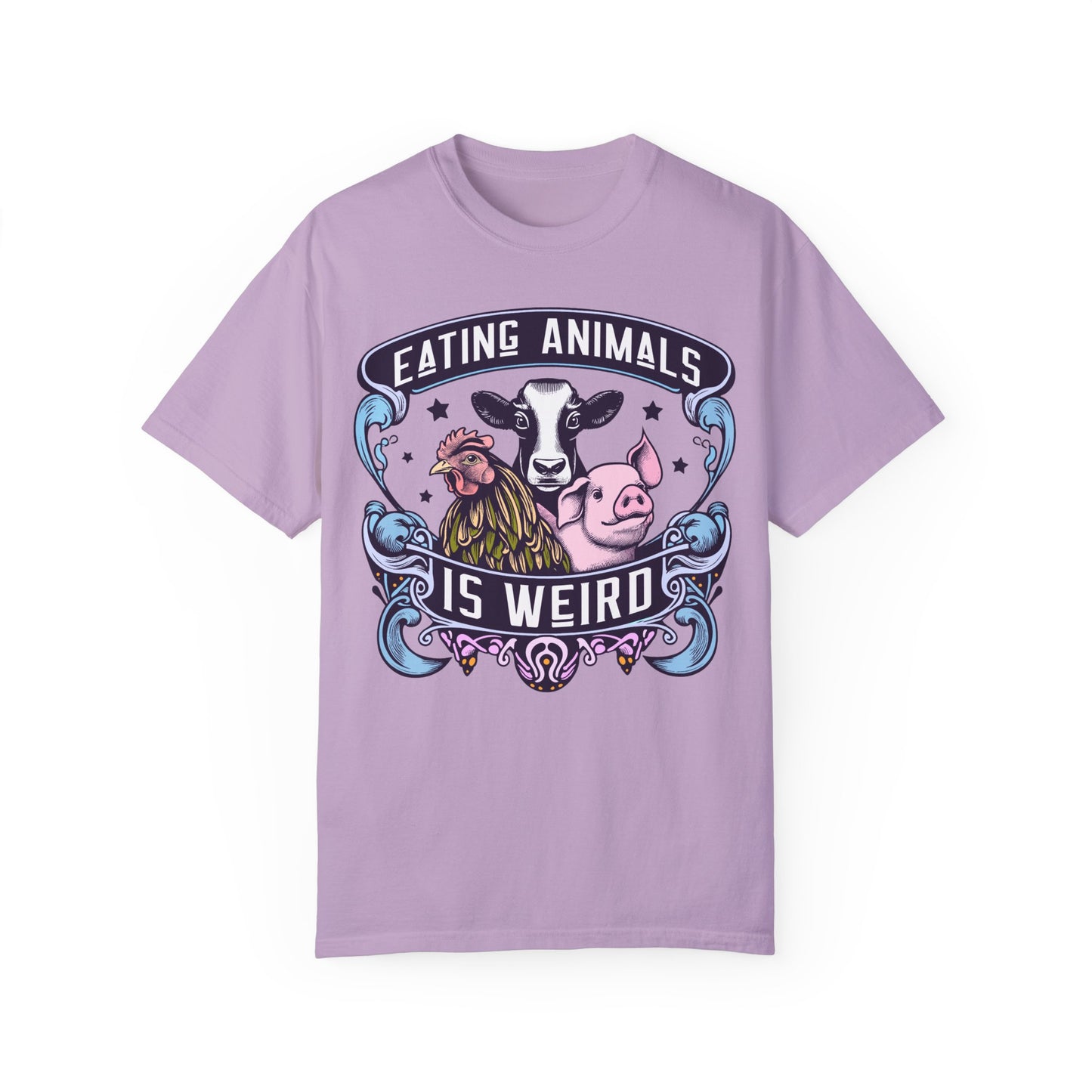 Eating Animals is Weird Vegan T-Shirt in Blues {Unisex}