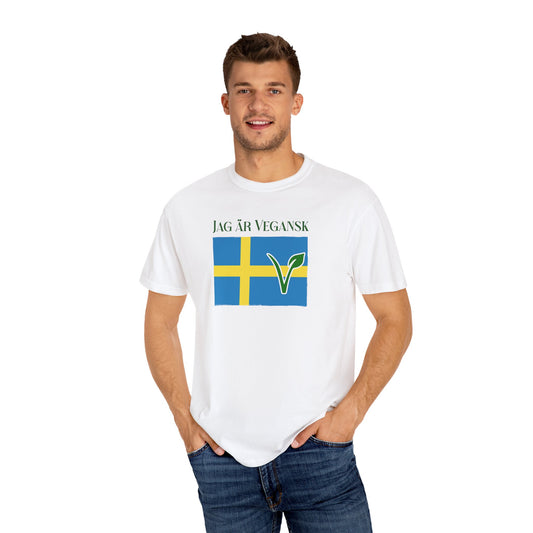 Jag är Vegansk Swedish Vegan Tee Shirt in Light and Tropical Colors {Unisex}