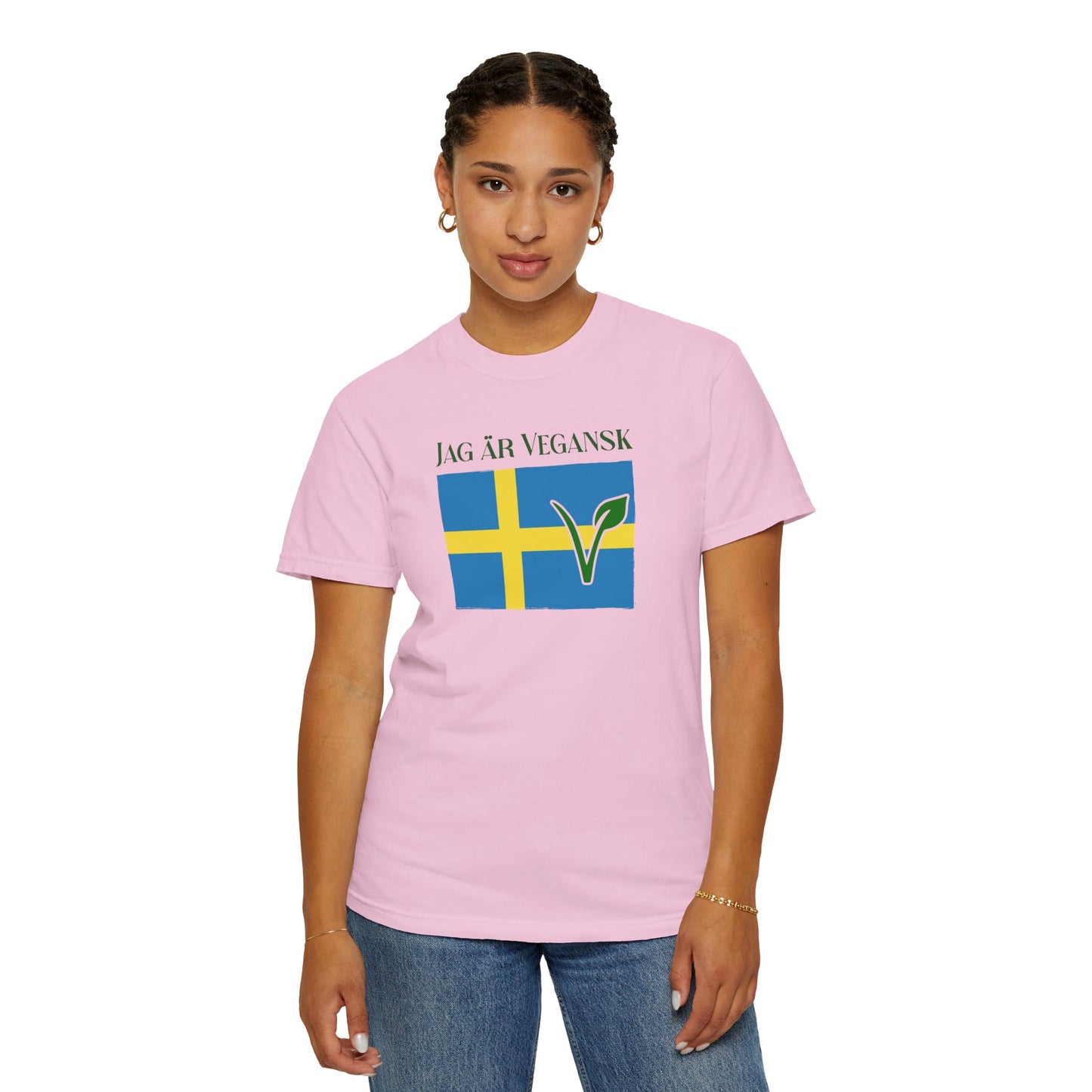 Jag är Vegansk Swedish Vegan Tee Shirt in Light and Tropical Colors {Unisex}