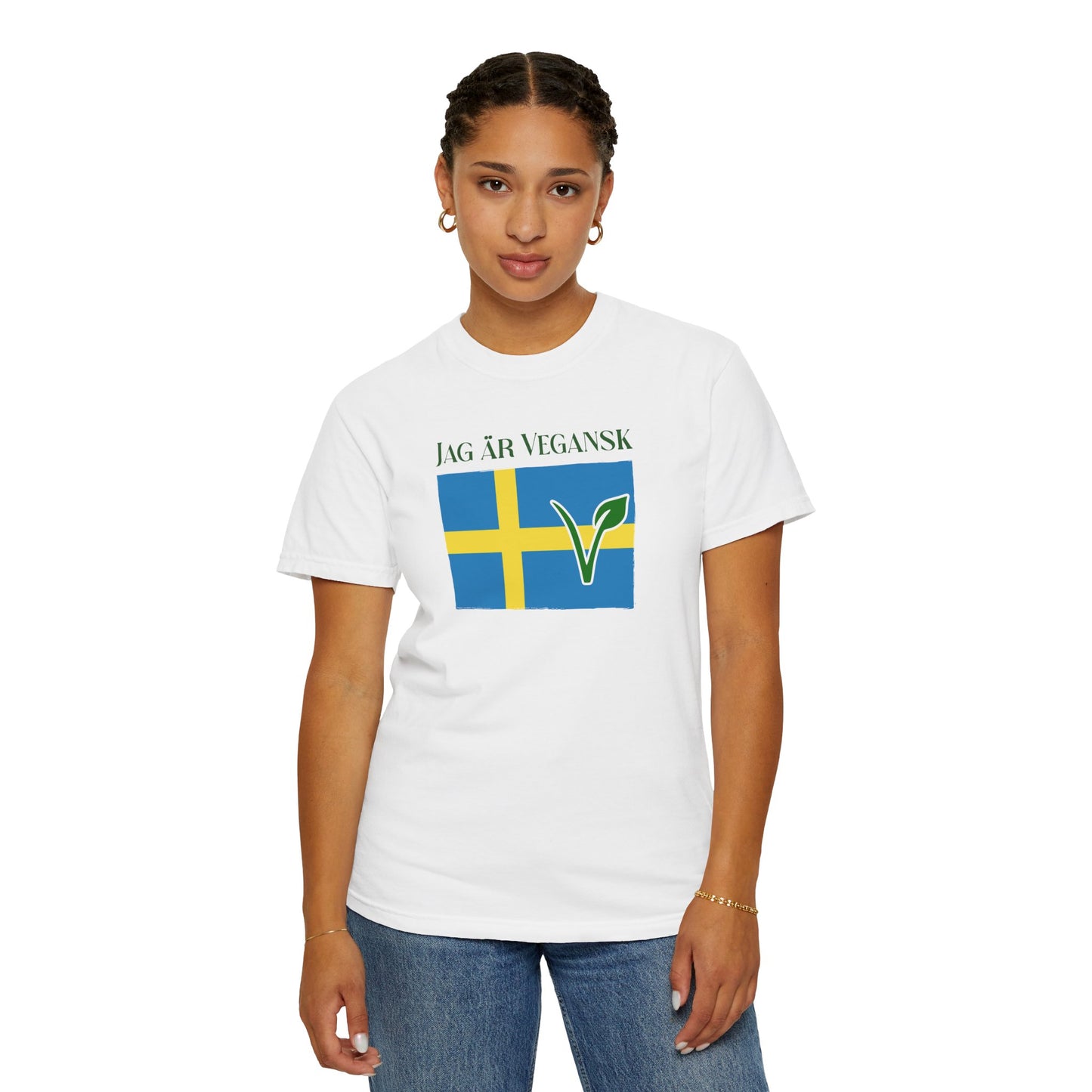 Jag är Vegansk Swedish Vegan Tee Shirt in Light and Tropical Colors {Unisex}