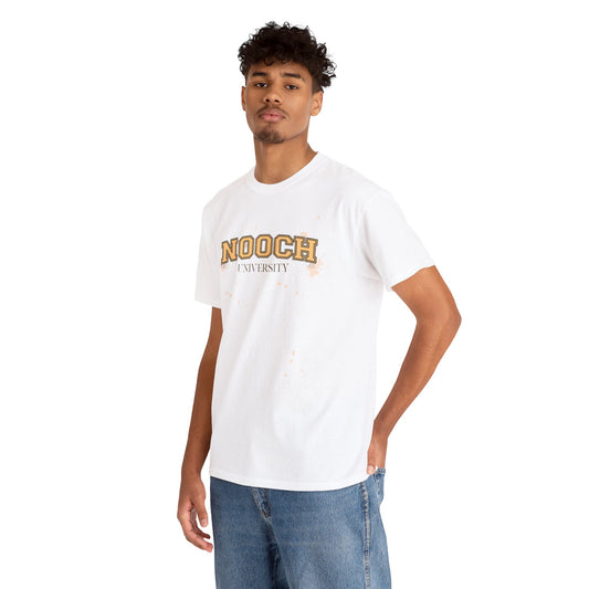 Nooch University Cotton Tee  in White {Unisex}