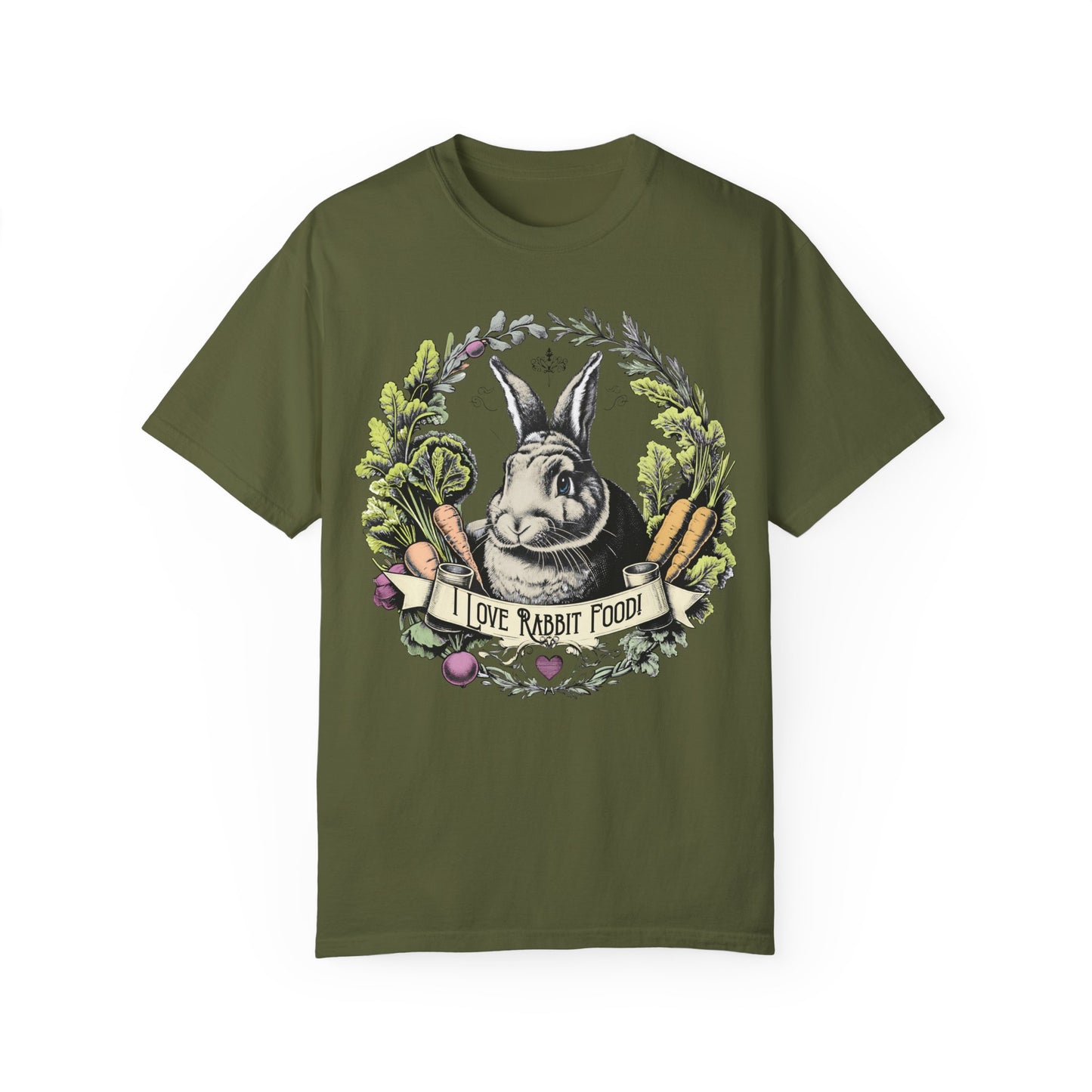 I Love Rabbit Food Vegan Tee Shirt in 4 Colors {Unisex}