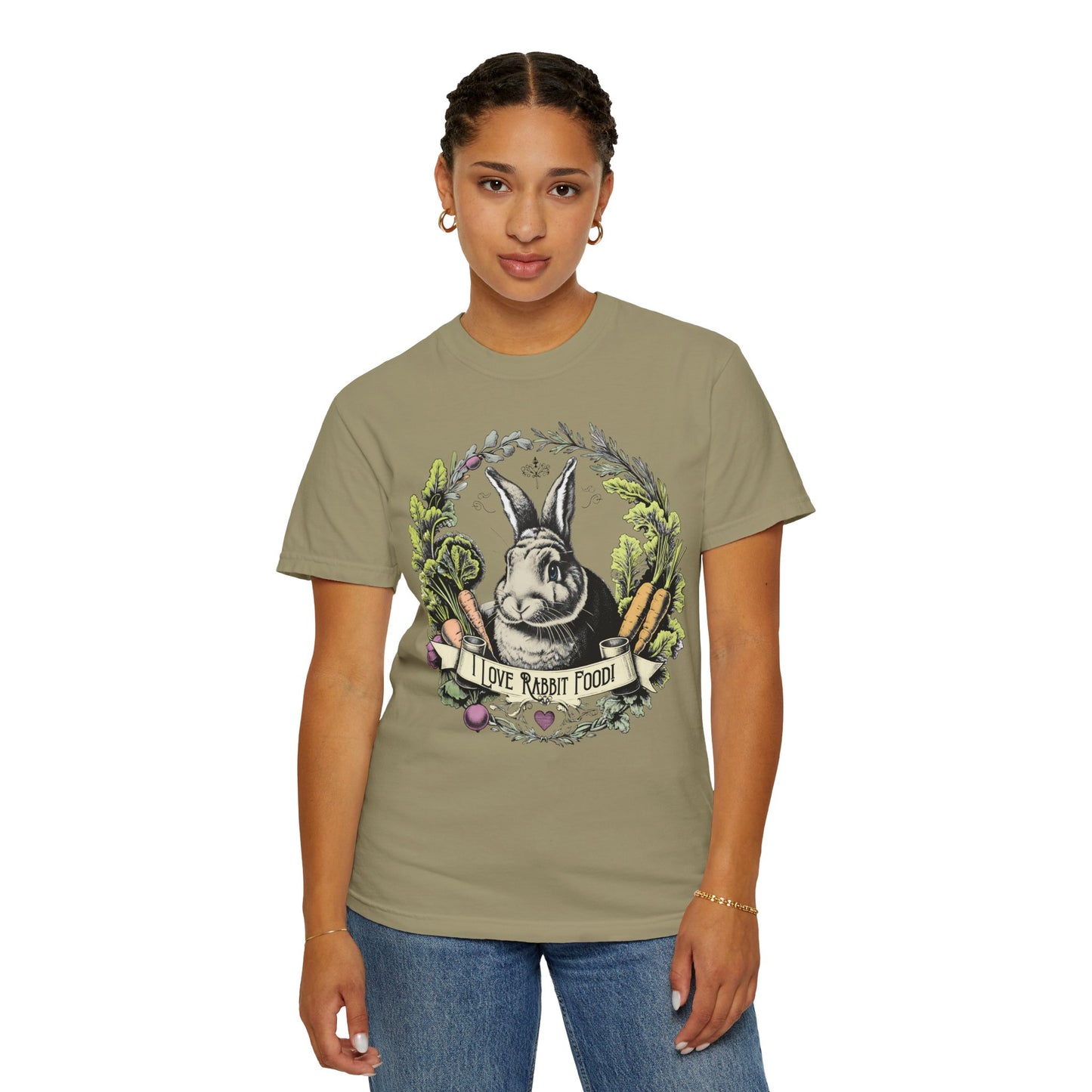 I Love Rabbit Food Vegan Tee Shirt in 4 Colors {Unisex}