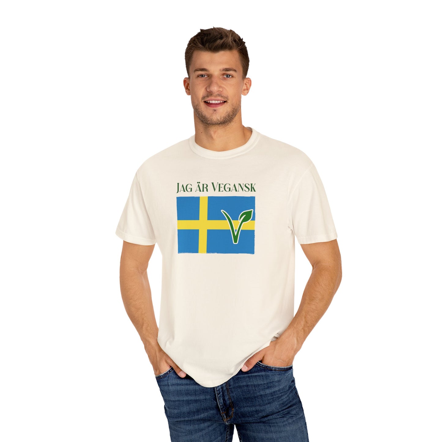 Jag är Vegansk Swedish Vegan Tee Shirt in Light and Tropical Colors {Unisex}