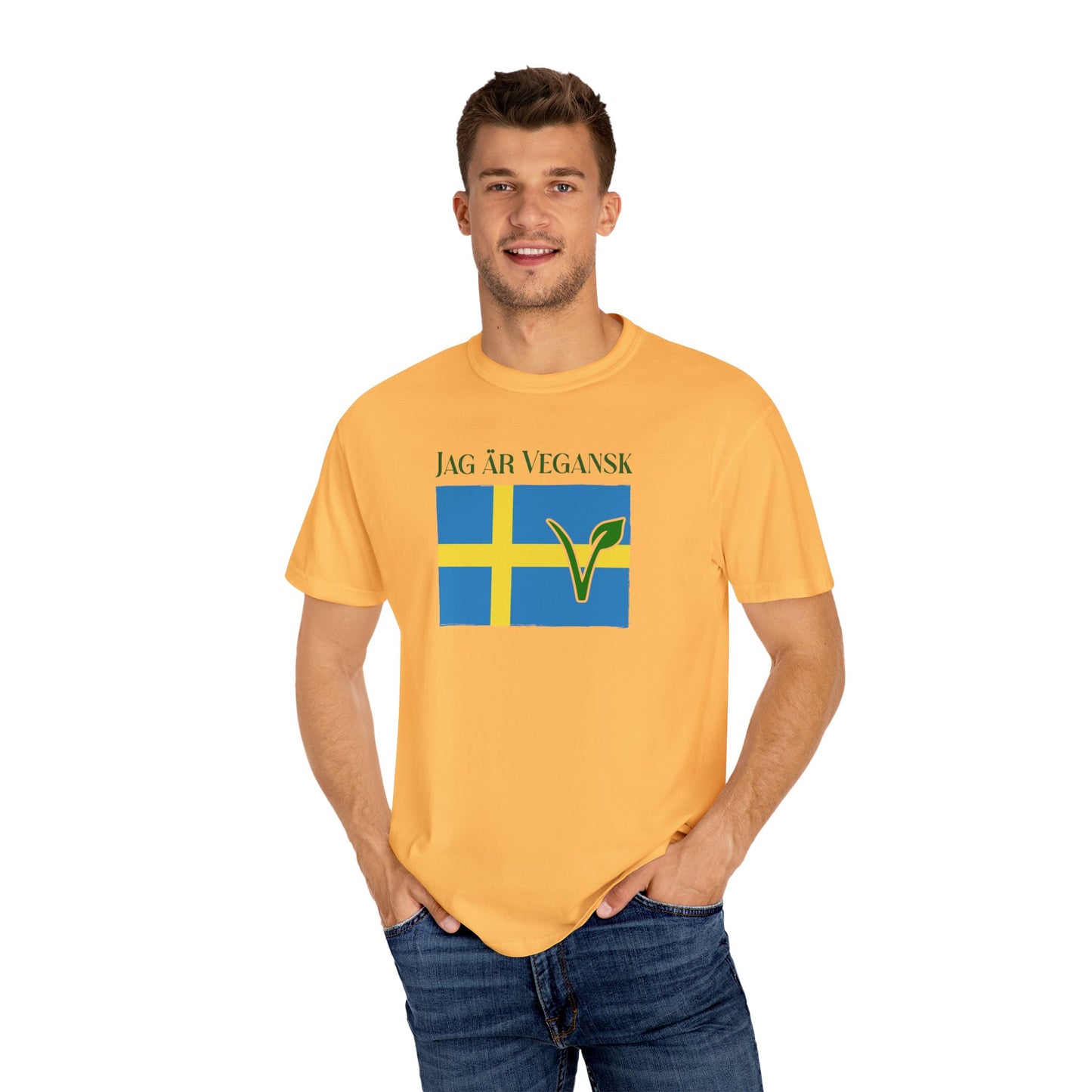 Jag är Vegansk Swedish Vegan Tee Shirt in Light and Tropical Colors {Unisex}